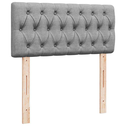 Ottoman bed met matrassen 160x200cm stof lichtgrijs