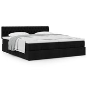 Ottoman bed met matrassen 160x200 cm zwart