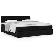 Ottoman bed 180x200 cm stof zwart