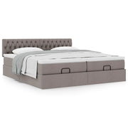 Ottomaans bed 180x200 cm stof taupe met opbergruimte