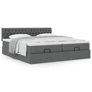 Ottoman bed met opbergruimte 200x200cm donkergrijs