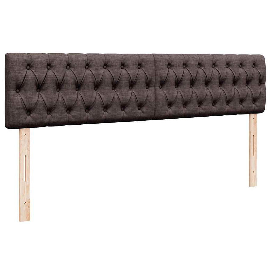 Ottoman bed met matrassen 200x200cm stof donkerbruin