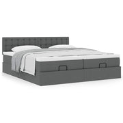 Ottomaans bed 160x200 cm donkergrijs met opbergruimte