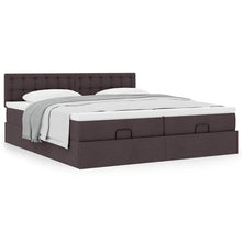 Ottoman bed met matrassen 160x200cm stof donkerbruin
