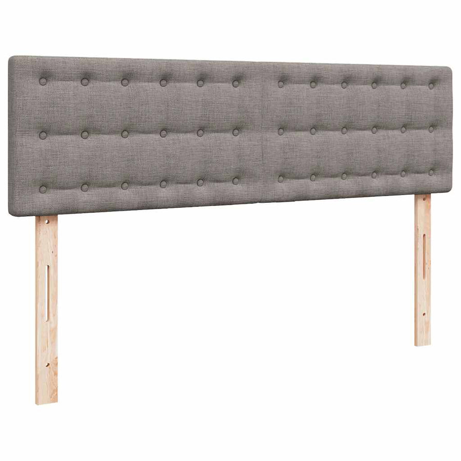 Ottoman bed met matrassen 160x200cm stof taupe