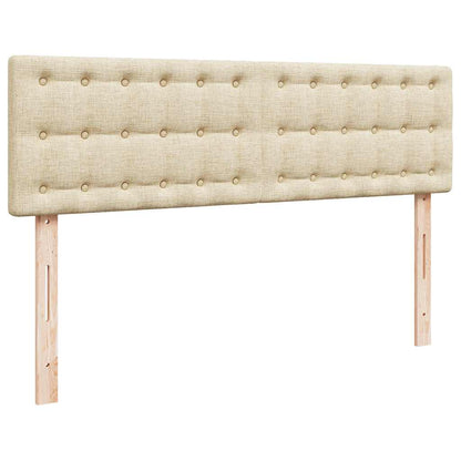 Ottoman bed met matrassen 160x200cm stof crèmekleurig