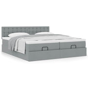 Ottoman bed 180x200 cm lichtgrijs met opbergruimte