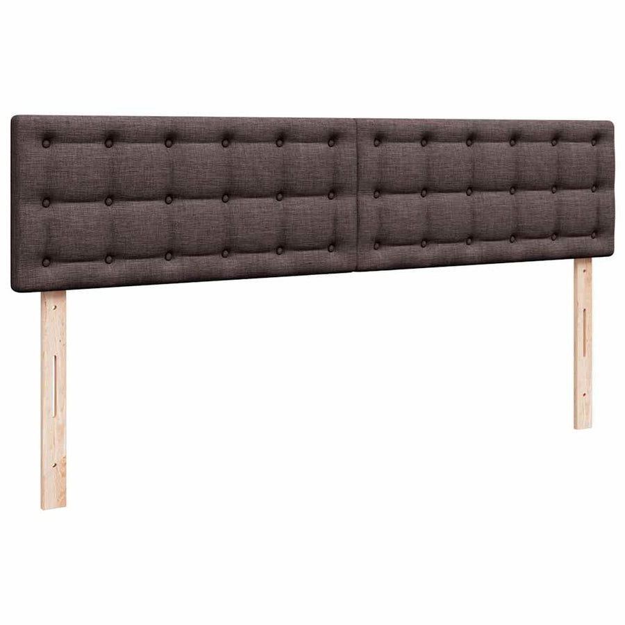 Ottoman bed met matrassen 200x200cm stof donkerbruin