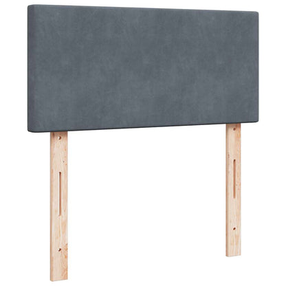 Ottoman bed met matrassen 160x200cm fluweel donkergrijs