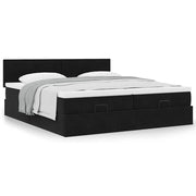 Ottoman bed met opbergruimte 160x200 cm zwart fluweel