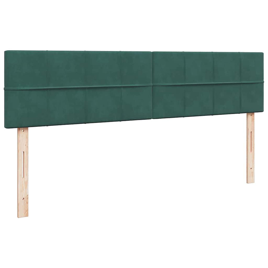 Ottoman bed met matrassen 160x200cm fluweel donkergroen