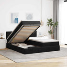 Ottoman bed 180x200 cm fluweel zwart
