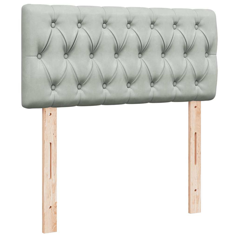 Ottoman bed met matrassen 160x200cm fluweel lichtgrijs