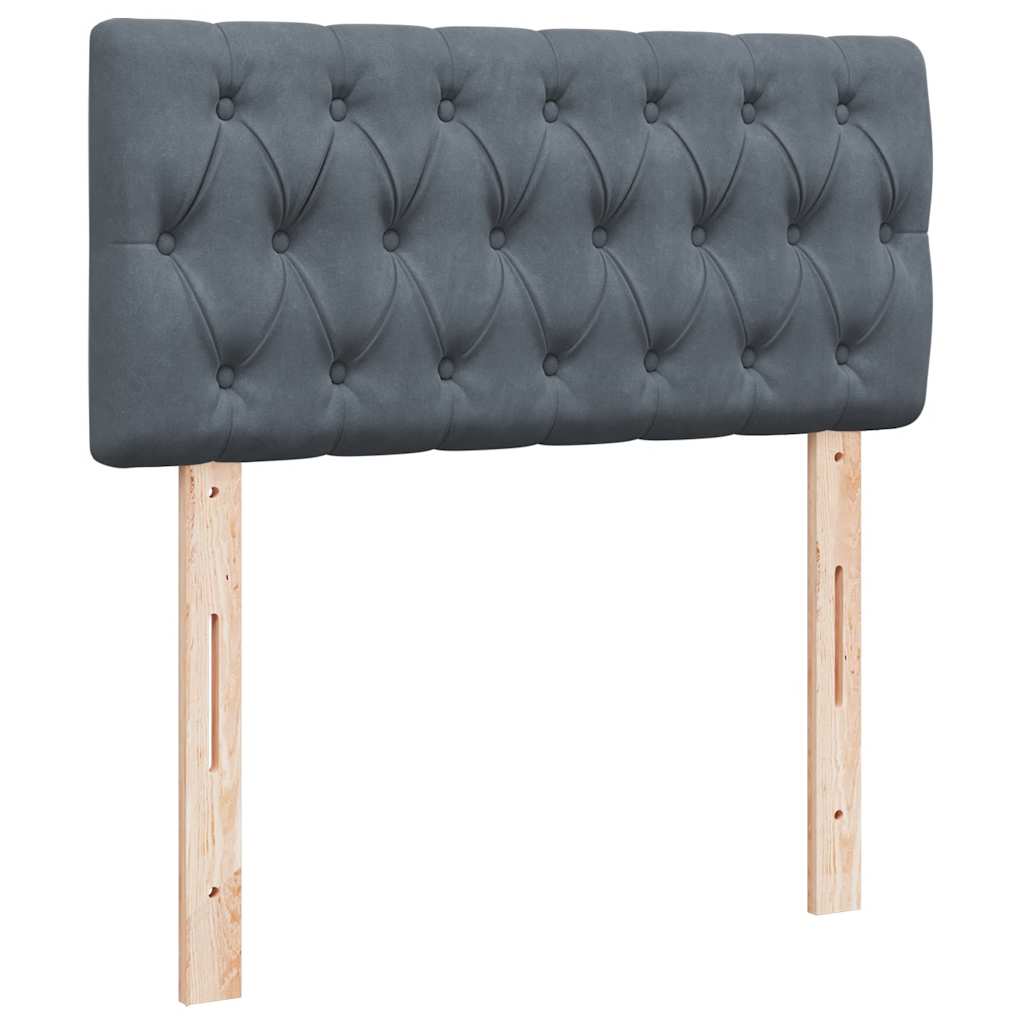 Ottoman bed met matrassen 180x200cm fluweel donkergrijs