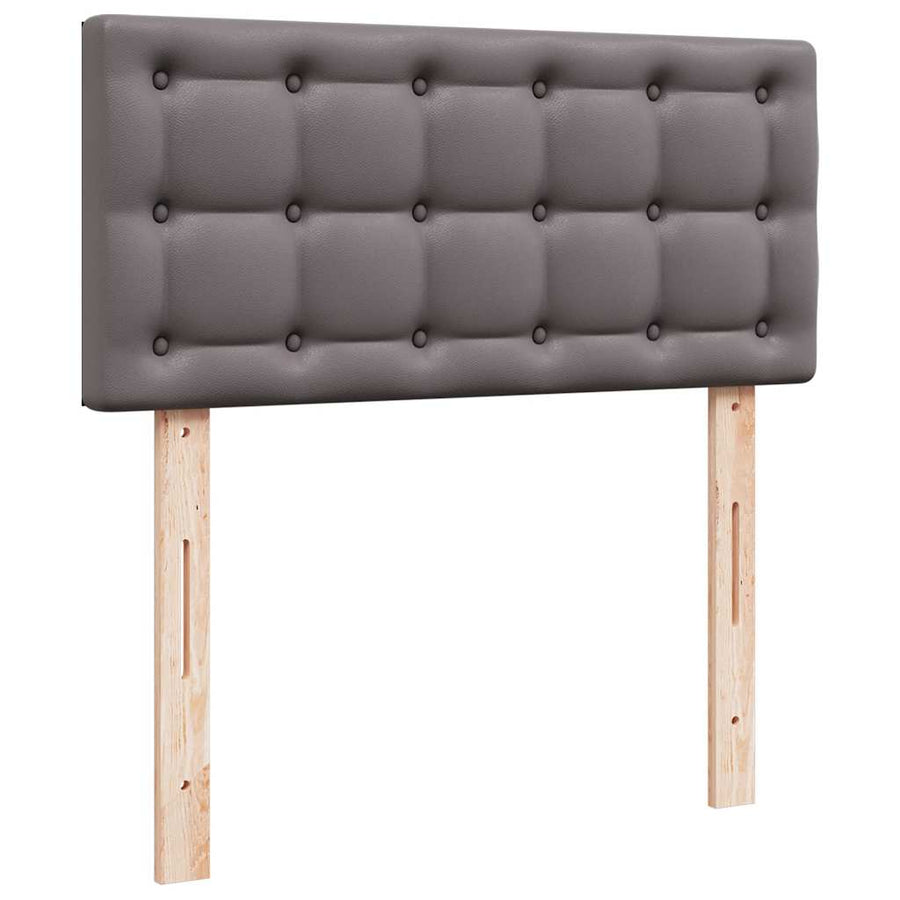 Ottoman bed met matrassen en LED's 80x200 cm kunstleer grijs
