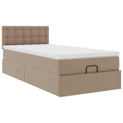 Ottoman bed met matrassen en LED's 80x200 cm kunstleer