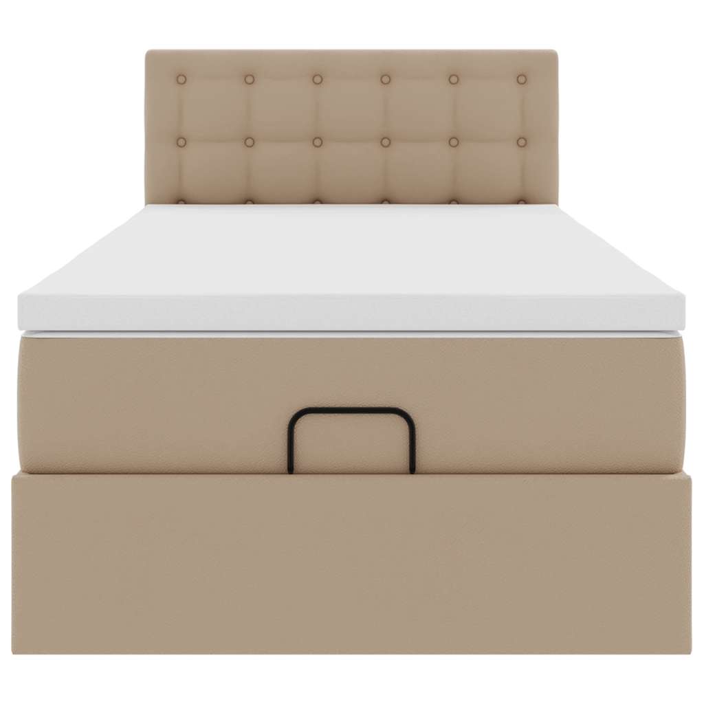 Ottoman bed met matrassen en LED's 80x200 cm kunstleer