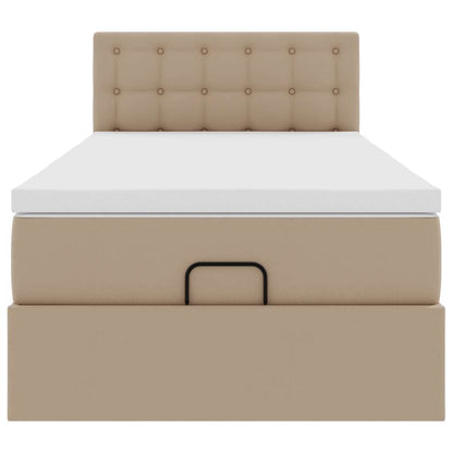 Ottoman bed met matrassen en LED's 80x200 cm kunstleer
