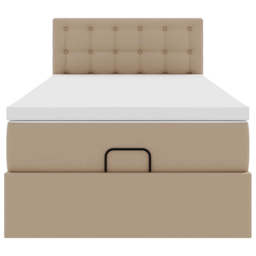 Ottoman bed met matrassen en LED's 80x200 cm kunstleer