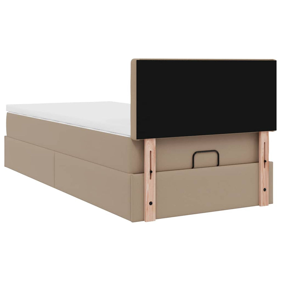 Ottoman bed met matrassen en LED's 80x200 cm kunstleer