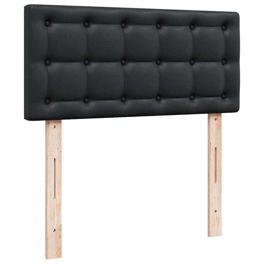 Ottoman bed met matrassen en LED's 90x190 cm kunstleer zwart