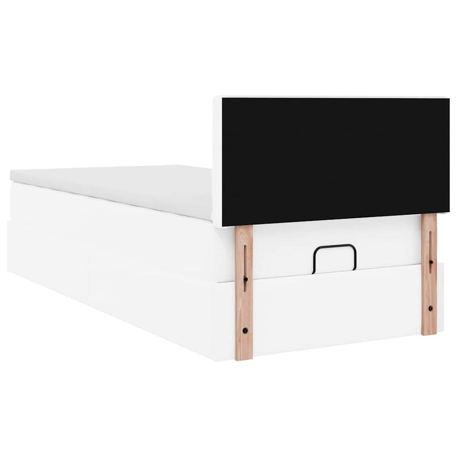 Ottoman bed met matrassen en LED's 90x190cm kunstleer