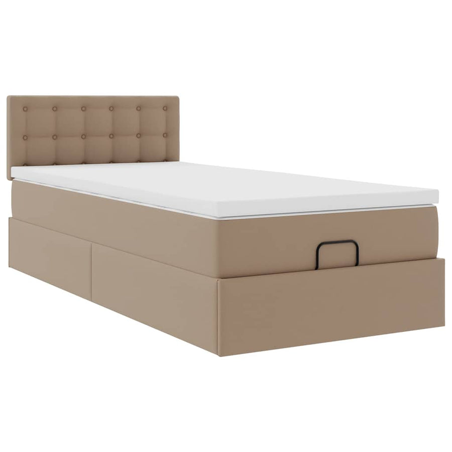Ottoman bed met matrassen en LED's 90x190cm kunstleer