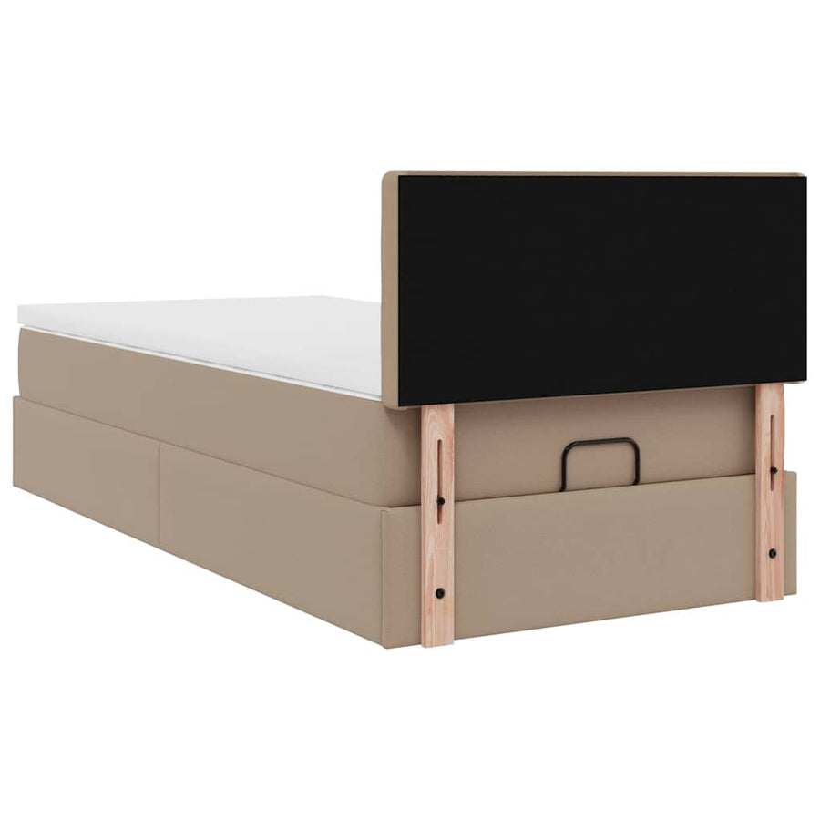 Ottoman bed met matrassen en LED's 90x190cm kunstleer