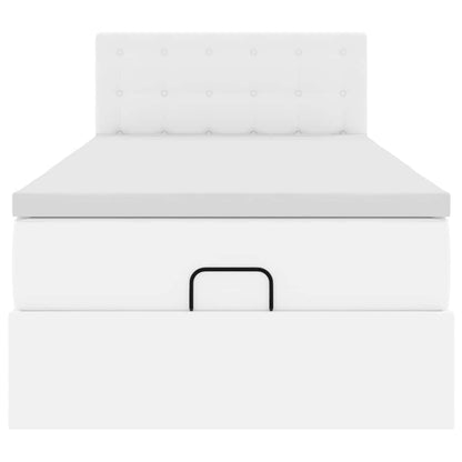 Ottoman bed met matrassen en LED's 90x200cm kunstleer