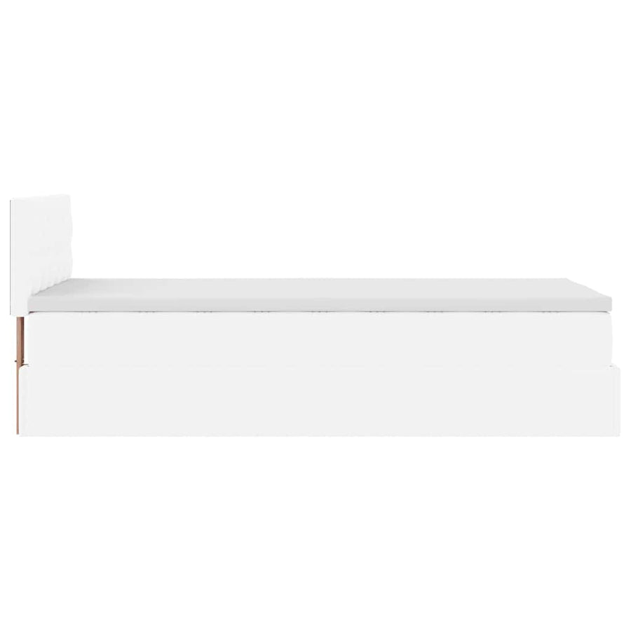 Ottoman bed met matrassen en LED's 90x200cm kunstleer