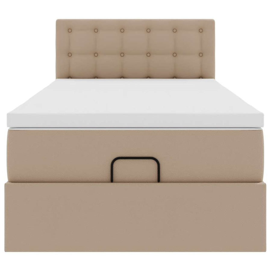 Ottoman bed met matrassen en LED's 90x200cm kunstleer