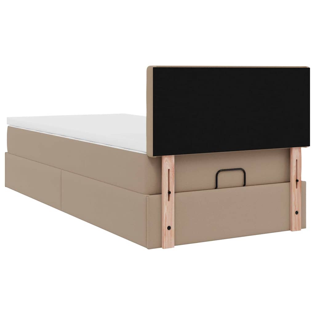 Ottoman bed met matrassen en LED's 90x200cm kunstleer