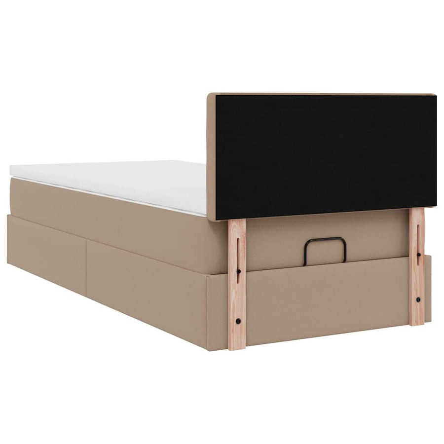 Ottoman bed met matrassen en LED's 90x200cm kunstleer