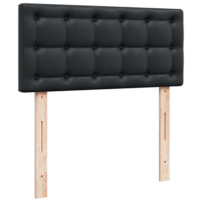 Ottoman bed met matrassen en LED's 100x200cm kunstleer zwart