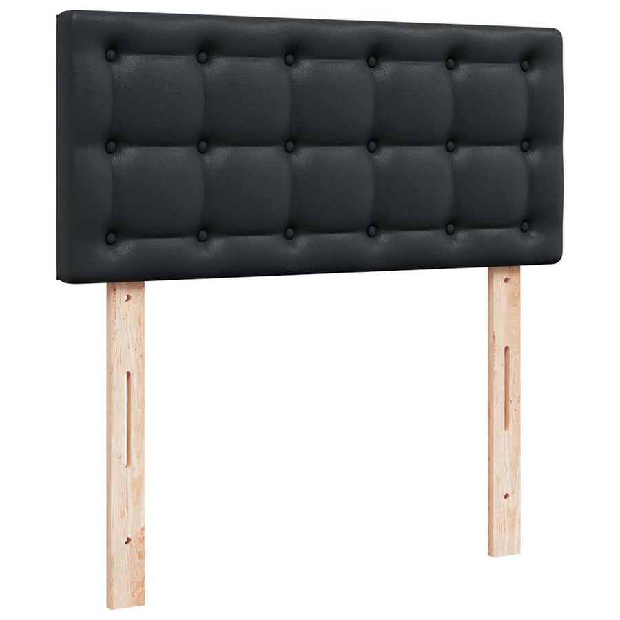 Ottoman bed met matrassen en LED's 100x200cm kunstleer zwart