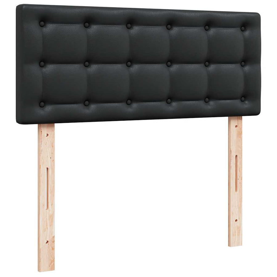 Ottoman bed met matrassen en LED's 120x200cm kunstleer zwart