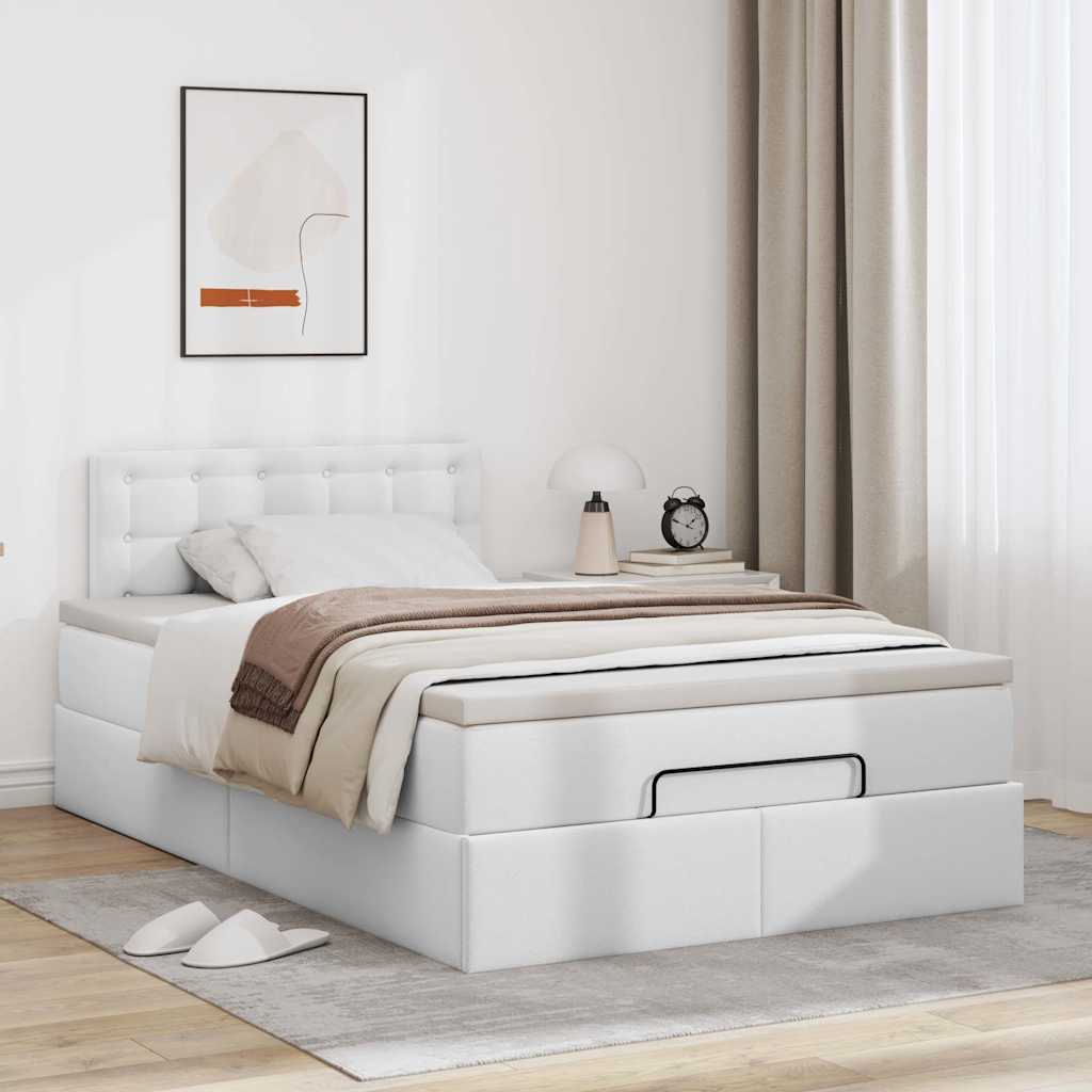Ottoman bed met matrassen en LED's 120x200cm kunstleer