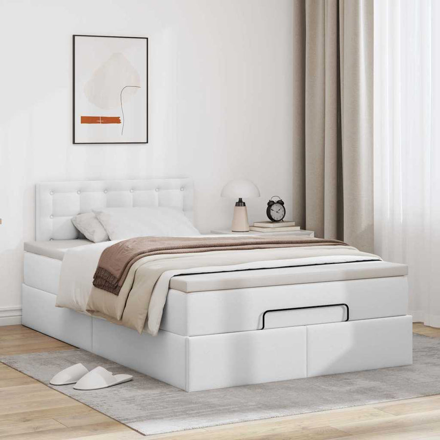 Ottoman bed met matrassen en LED's 120x200cm kunstleer