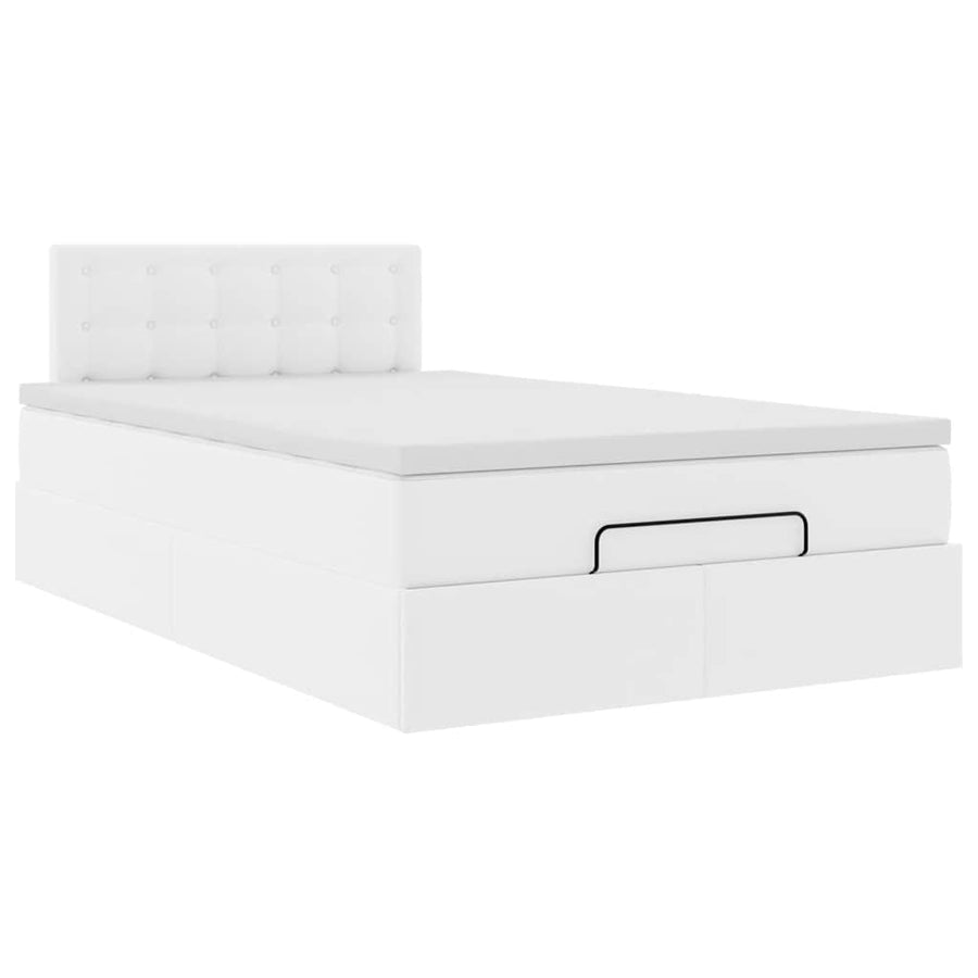 Ottoman bed met matrassen en LED's 120x200cm kunstleer