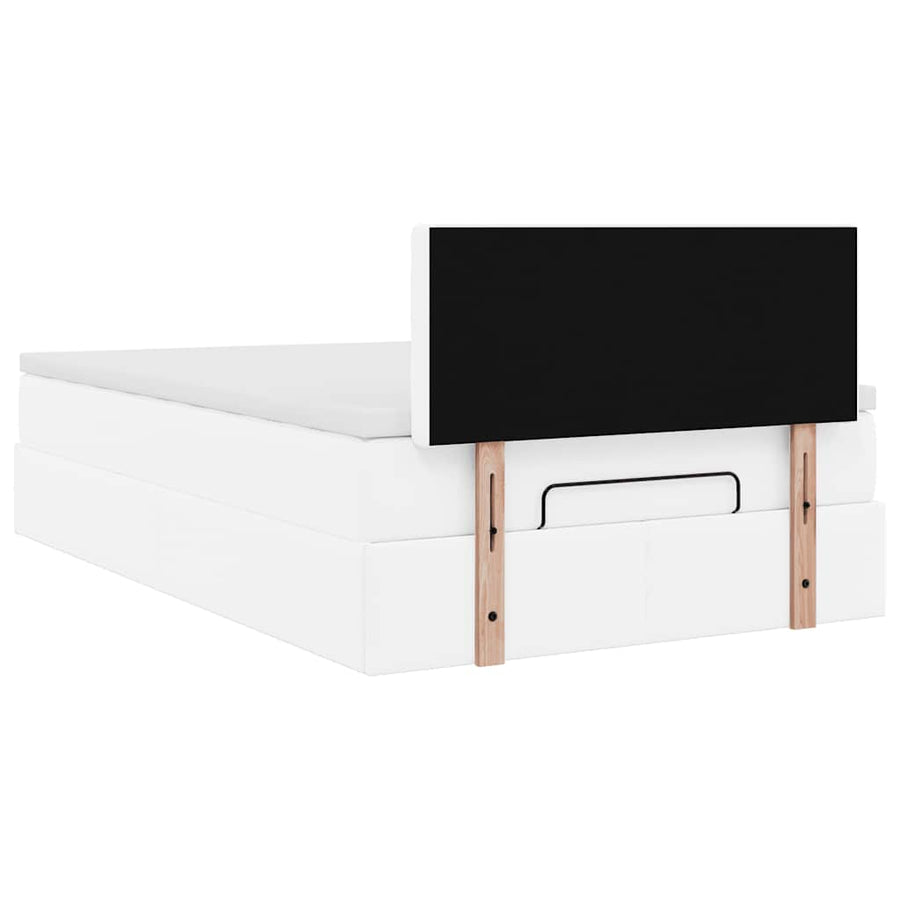 Ottoman bed met matrassen en LED's 120x200cm kunstleer