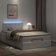 Ottoman Bed with Mattresses and LEDs 120x200cm Faux Leather