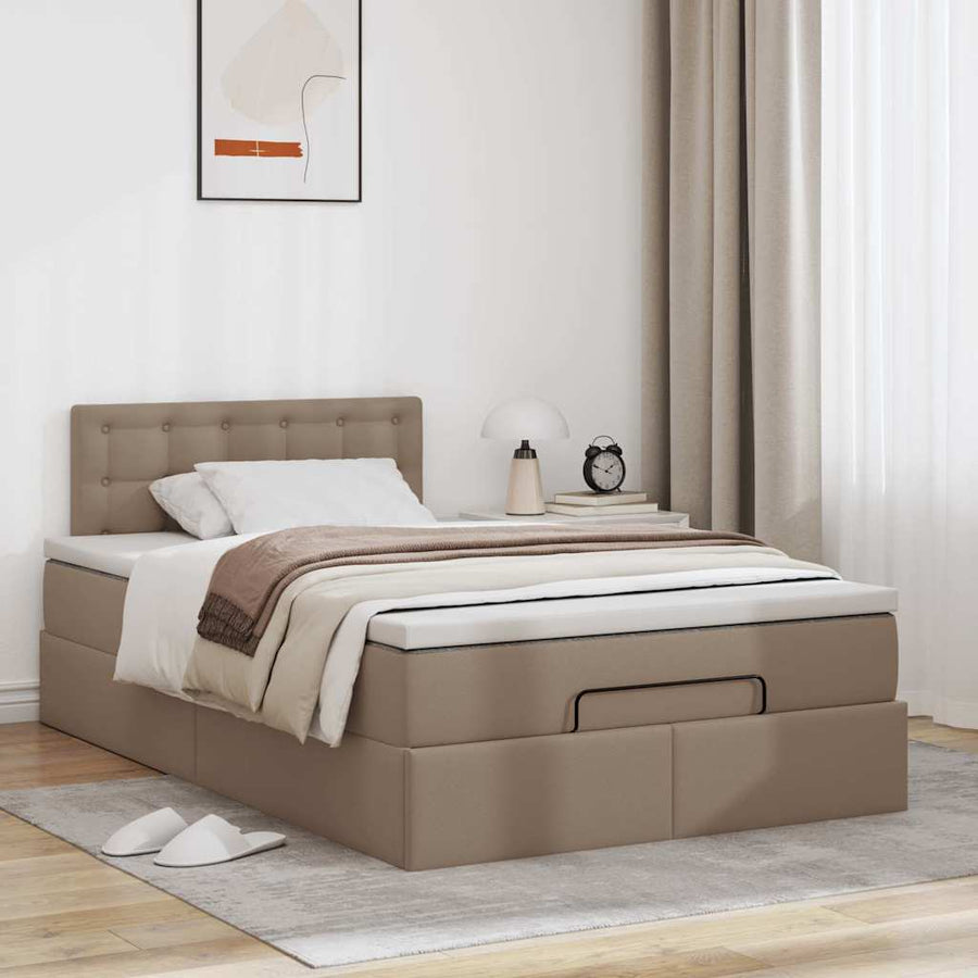 Ottoman bed met matrassen en LED's 120x200cm kunstleer