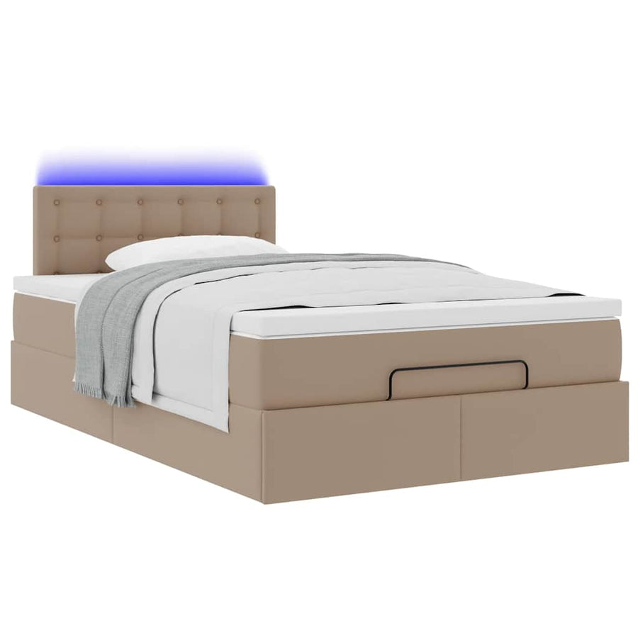 Ottoman bed met matrassen en LED's 120x200cm kunstleer