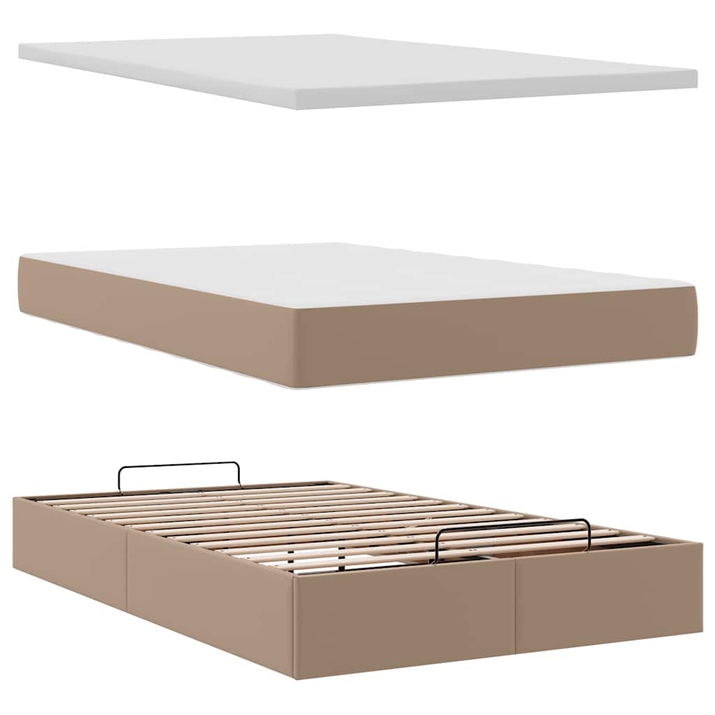 Ottoman bed met matrassen en LED's 120x200cm kunstleer