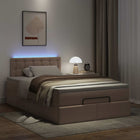 Ottoman bed 120x200cm kunstleer met opbergruimte en LED