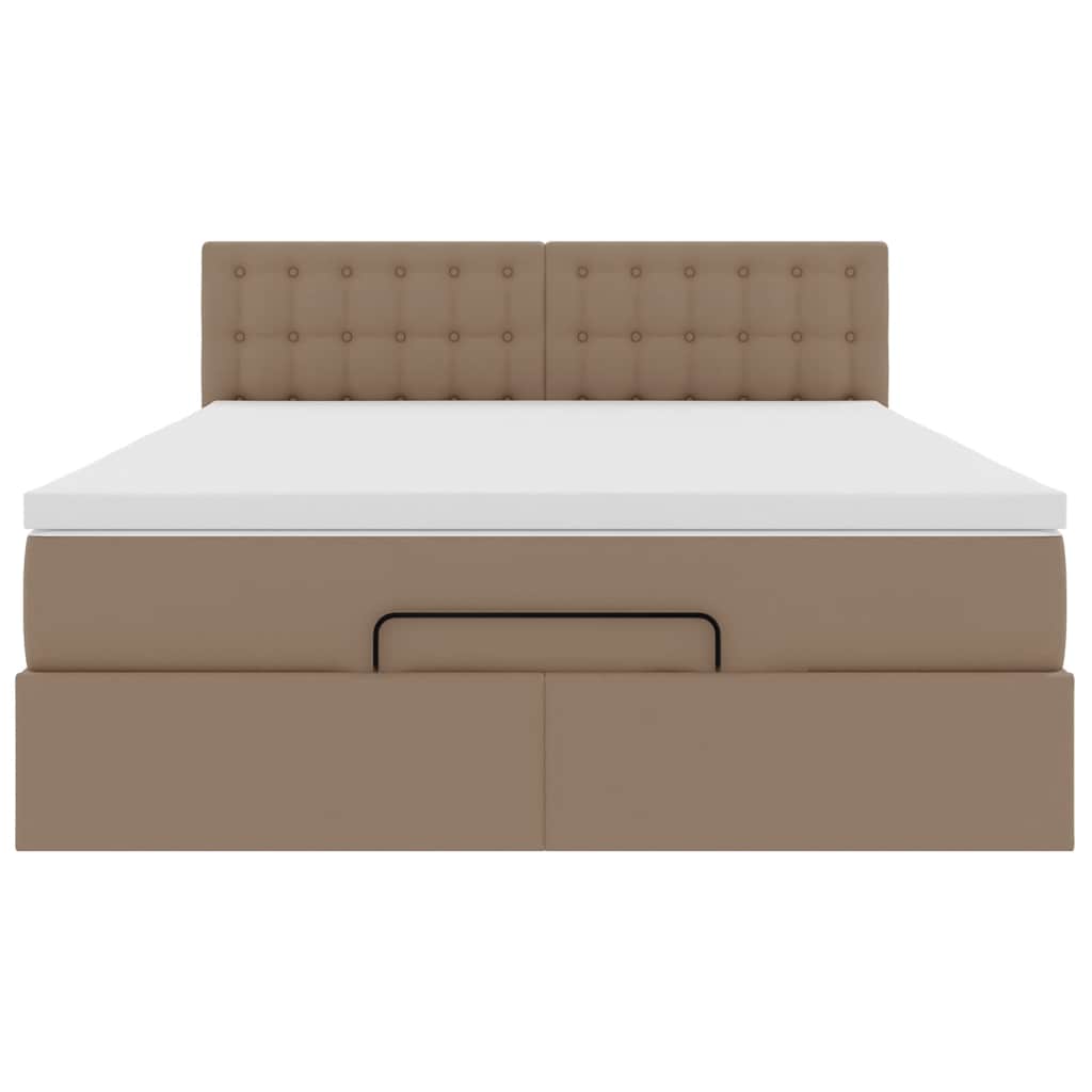 Ottoman bed met matrassen en LED's 140x190cm kunstleer