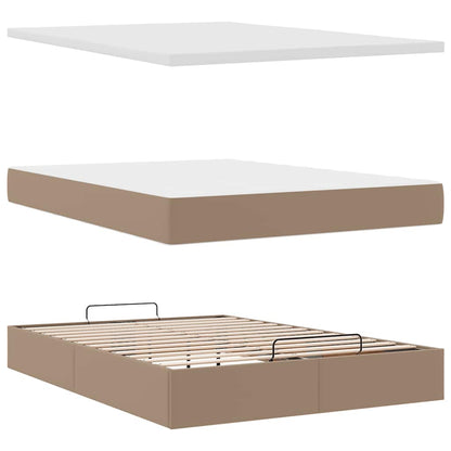Ottoman bed met matrassen en LED's 140x190cm kunstleer