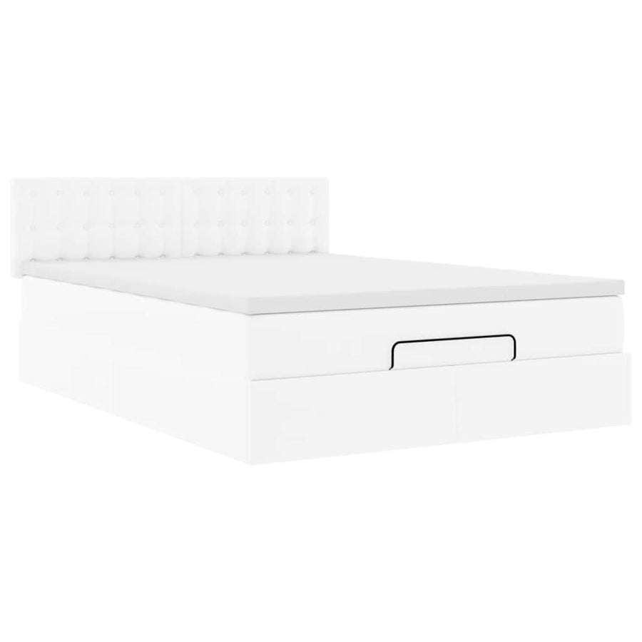 Ottoman bed met matrassen en LED's 140x200cm kunstleer