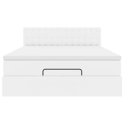 Ottoman bed met matrassen en LED's 140x200cm kunstleer