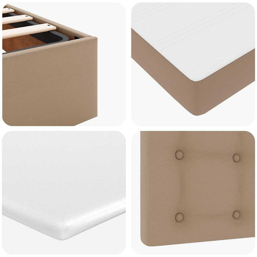 Ottoman bed met matrassen en LED's 140x200cm kunstleer
